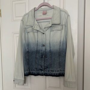 Laurie Felt Blue Ombre Jean Jacket with Classic Denim Style